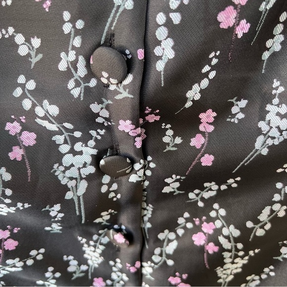 STORIA JAPANESE CHERRY BLOSSOM FLORAL SATIN MINI DRESS SIZE LARGE NWT - Picture 3 of 8